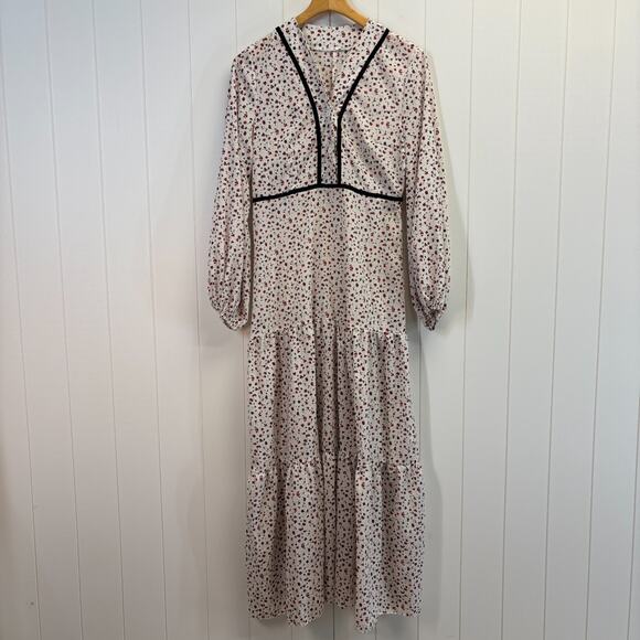 Shein Womens Cottage Boho Floral Tiered Trad Wife Maxi Dress Size M Homestead - Picture 1 of 9